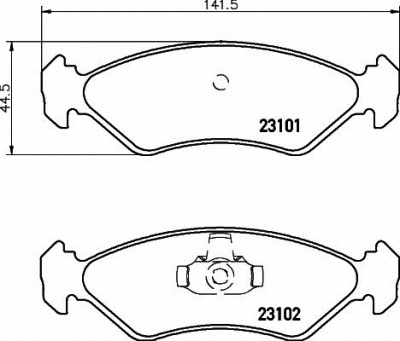 HELLA PAGID 8db355008051 -  Комплект тормозных колодок, дисковый тормоз